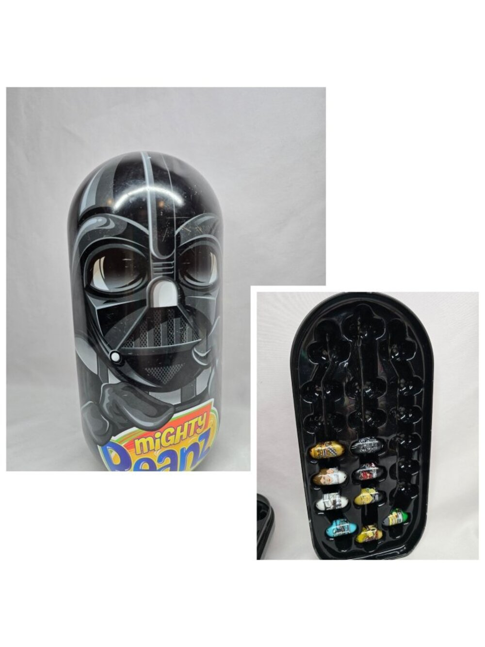 Mighty Beanz Star Wars Darth Vader Tin Case (Holds 42 Beans) With 9 Beanz